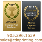 905.296.1539 sales@cdnprinting.com 2017 AWARD  Miranza PrintExcellence 2017 AWARD  CORPORATE BRANDING  MiranzaCorporate Services MiranzaCorporate Services