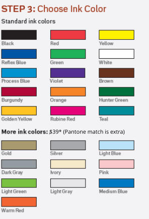 $39* (Pantone match is extra)