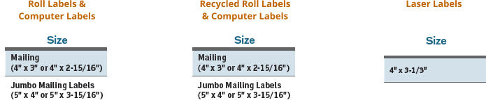 Roll Labels & Computer Labels Recycled Roll Labels& Computer Labels Laser Labels