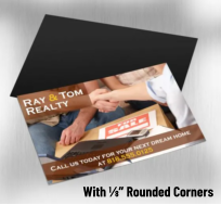 With ⅛” Rounded Corners