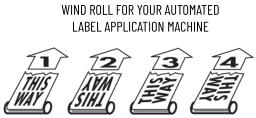 WIND ROLL FOR YOUR AUTOMATED LABEL APPLICATION MACHINE