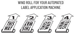 WIND ROLL FOR YOUR AUTOMATED LABEL APPLICATION MACHINE