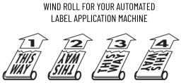 WIND ROLL FOR YOUR AUTOMATED LABEL APPLICATION MACHINE