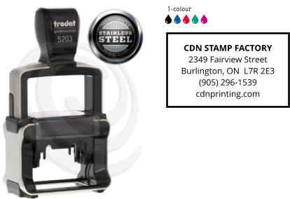 CDN STAMP FACTORY 2349 Fairview Street Burlington, ON  L7R 2E3 (905) 296-1539 cdnprinting.com