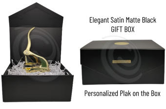 Personalized Plak on the Box Elegant Satin Matte BlackGIFT BOX