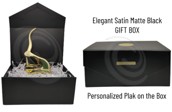 Personalized Plak on the Box Elegant Satin Matte BlackGIFT BOX
